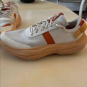 Sorel White and Orange Women's Athletic Shoes